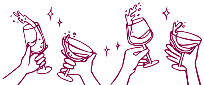 Brindis con copas de vino