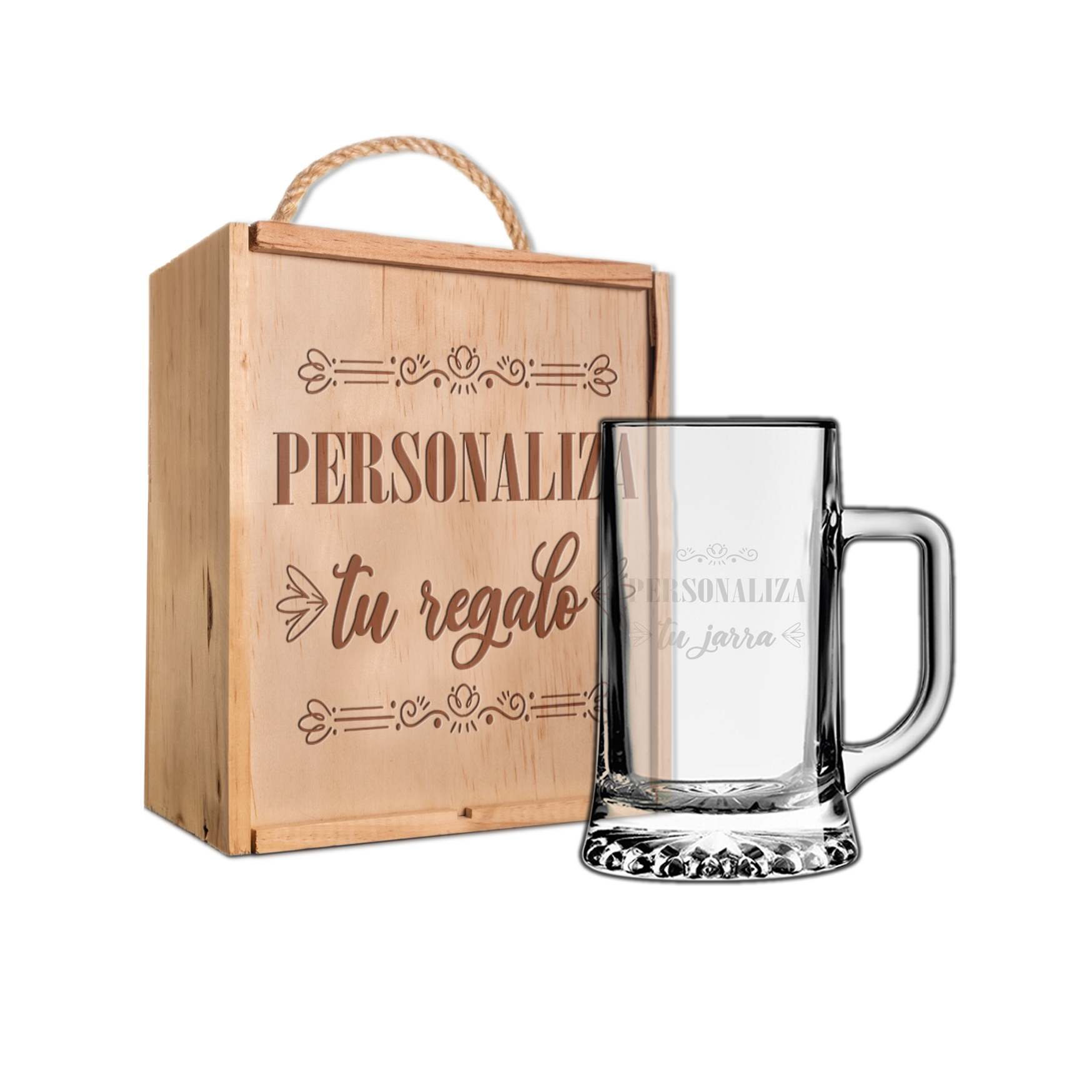 Kit jarra cerveza + caja personalizada regalos personalizados