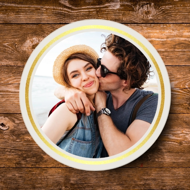 Pack 10 Posavasos plástico blanco ø 10,5cm Personalizados a color - Vino personalizado