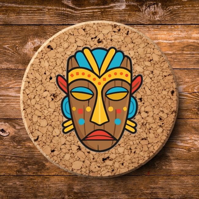 Pack 5 Posavasos corcho ø 9,5cm Personalizados Impresos - Vista alternativa