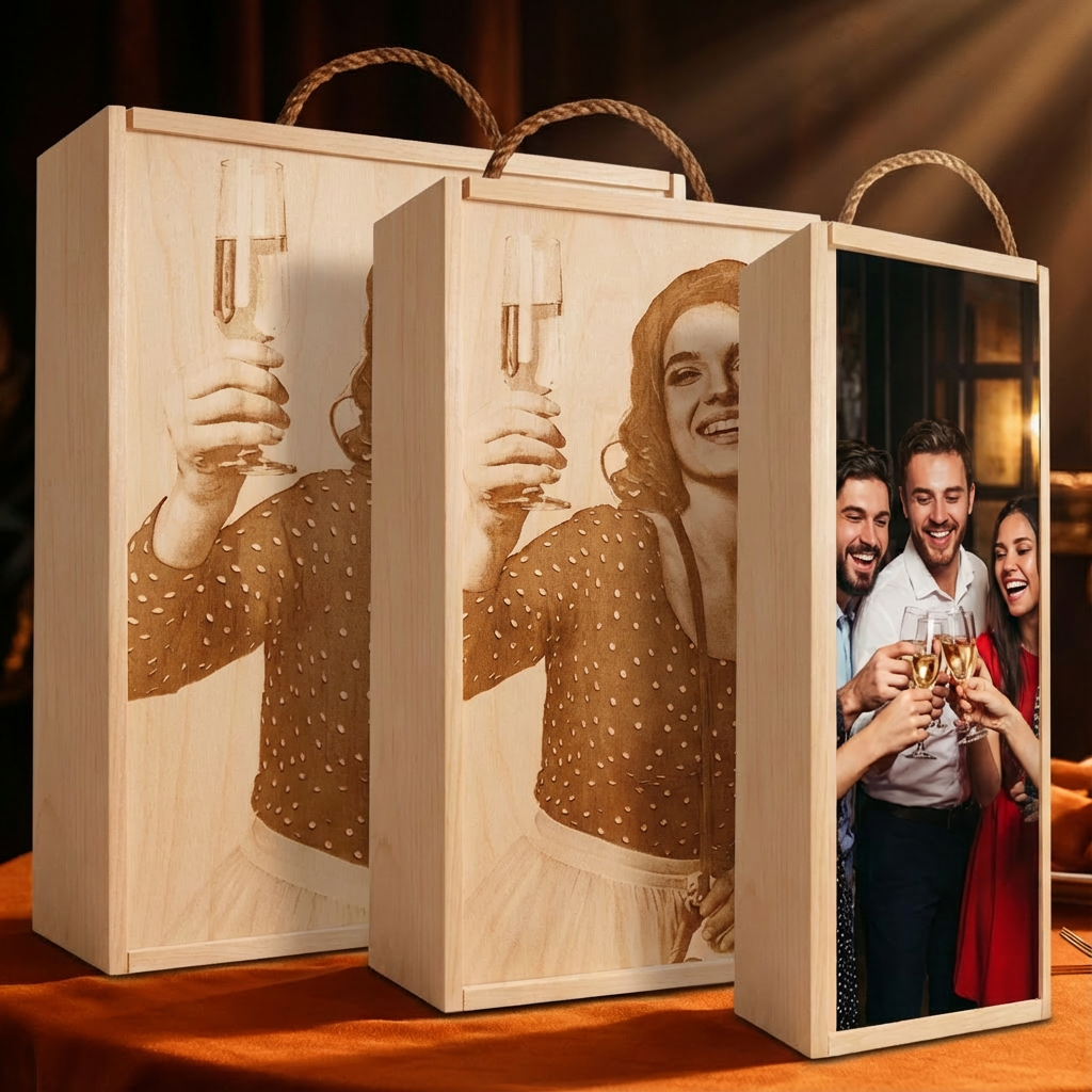 Cajas de vino personalizadas - Vista alternativa
