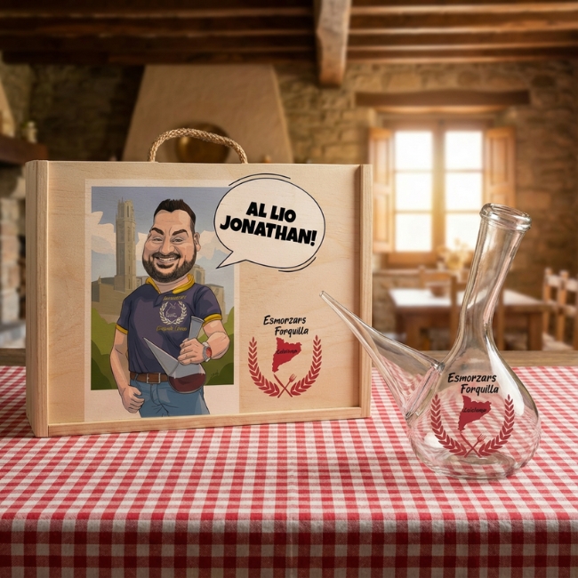 Caixa personalitzada i porró 𝕰𝖘𝖒𝖔𝖗𝖟𝖆𝖗𝖘 𝖉𝖊 𝕱𝖔𝖗𝖖𝖚𝖎𝖑𝖑𝖆 Model 𝕮𝖆𝖙𝖆𝖑𝖚𝖓𝖞𝖆