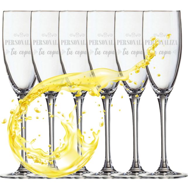 Copa de cava personalizada - Set de 6 - Vista alternativa