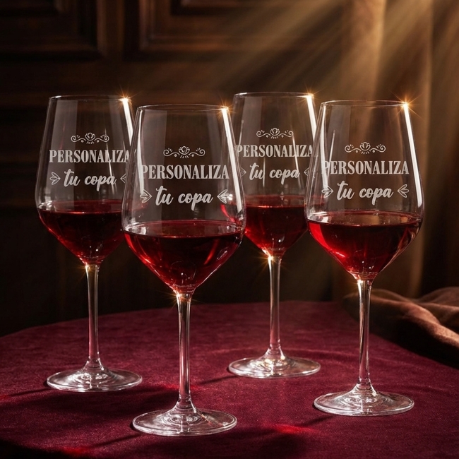Copa de vino personalizada - Set de 4 - Vista alternativa