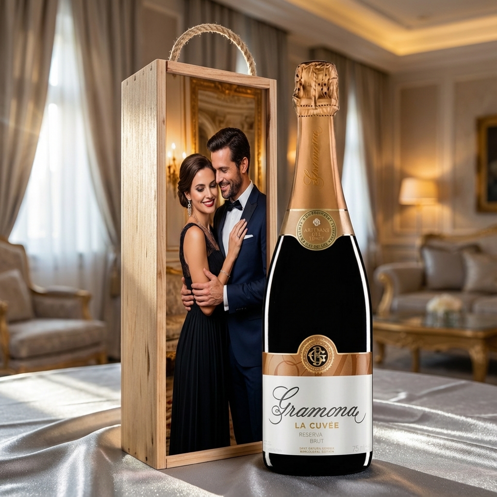 Kit de vino con caja personalizada – Corpinnat - Vino personalizado