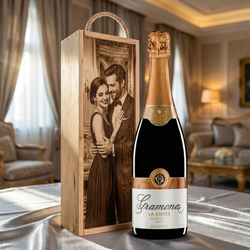 Kit de vino con caja personalizada – Corpinnat - Vista alternativa