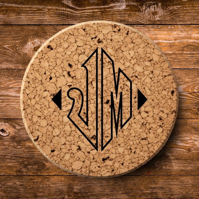 Pack 5 Posavasos corcho ø 9,5cm Personalizados Grabados - Vista alternativa