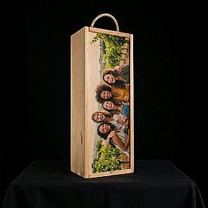 Caja de vino personalizada de madera  - Modelo 1 Vino 1