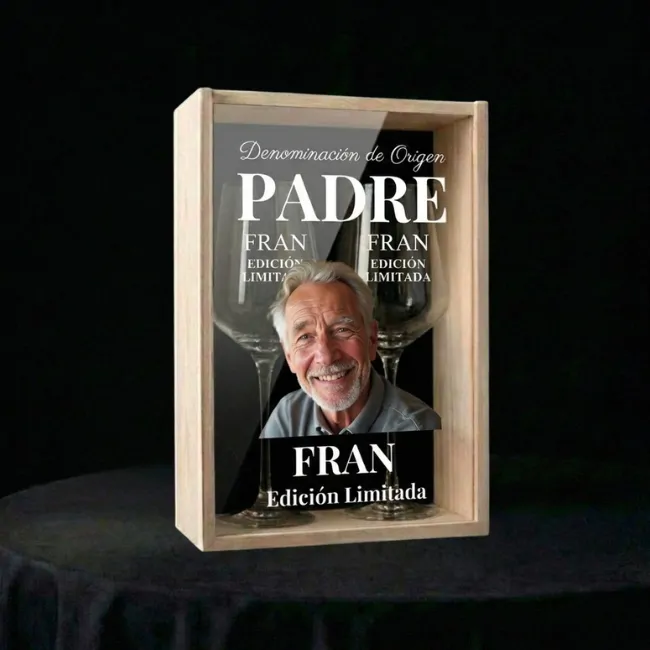 Caja DO Padre Edición Limitada con Metacrilato a Color + 2 Copas Personalizadas - Vista alternativa