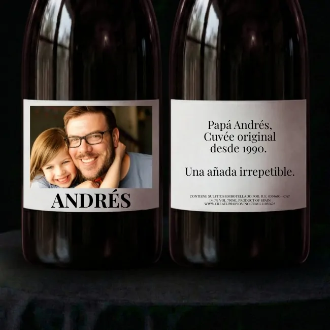 Kit DO Padre – Caja, Vino Personalizado y 2 Copas Grabadas - Vista alternativa