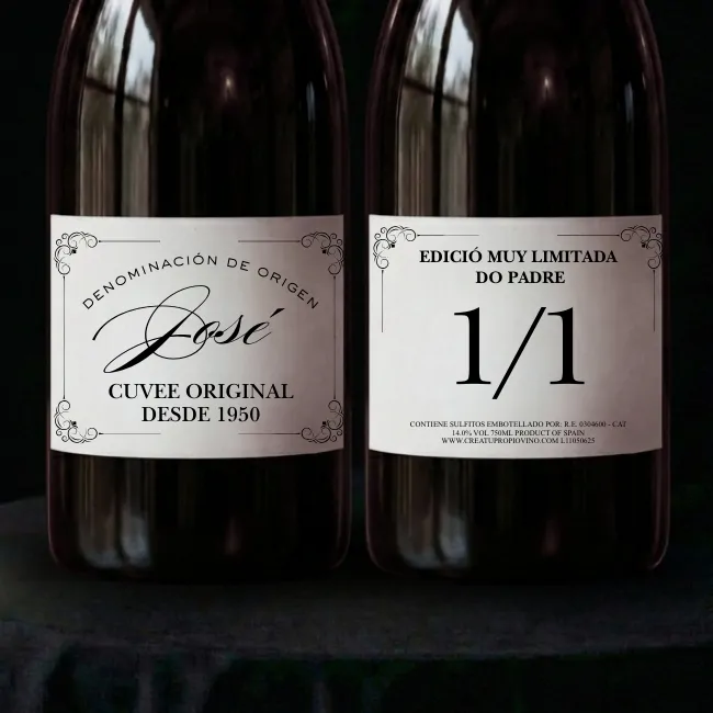 Cofre DO Padre Personalizado con Vino, Cierre en Cera y Interior Acolchado - Imagen 5 - Vinos personalizados