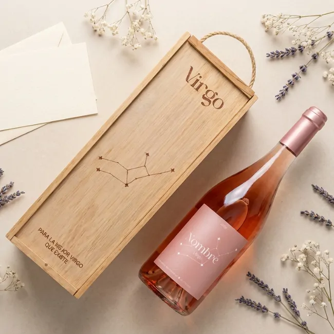Estuche Rosé ‘Tu vino, tu constelación del zodíaco’ - Imagen 1 - Vinos personalizados
