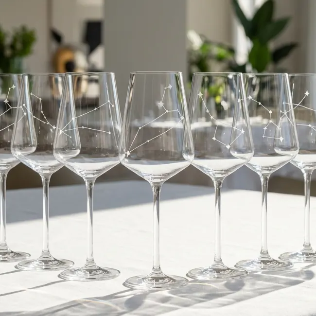 Kit Horóscopo Cristal premium – Botella personalizada y 12 copas del zodiaco - Imagen 4 - Vinos personalizados