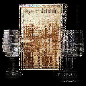 Kit de 2 copas de vino grabadas a punta de diamante con estuche de madera - Modelo enamorados 1