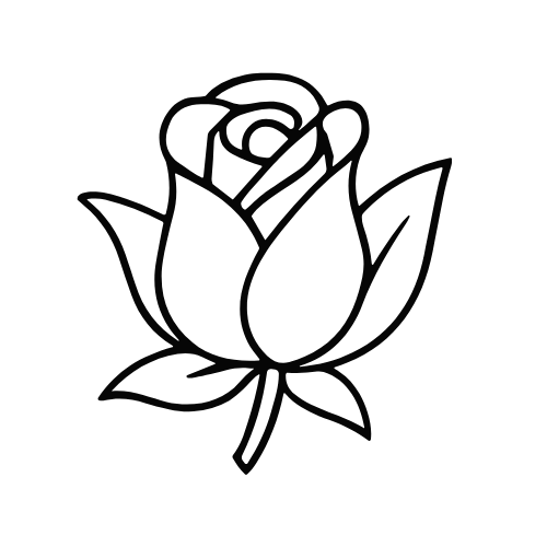 Clipart Rosa 5 para diseño de etiqueta