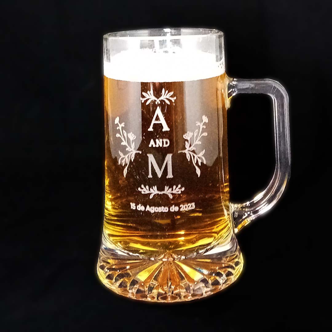 Jarra de cerveza personalizada - Set de 2 - Vino personalizado