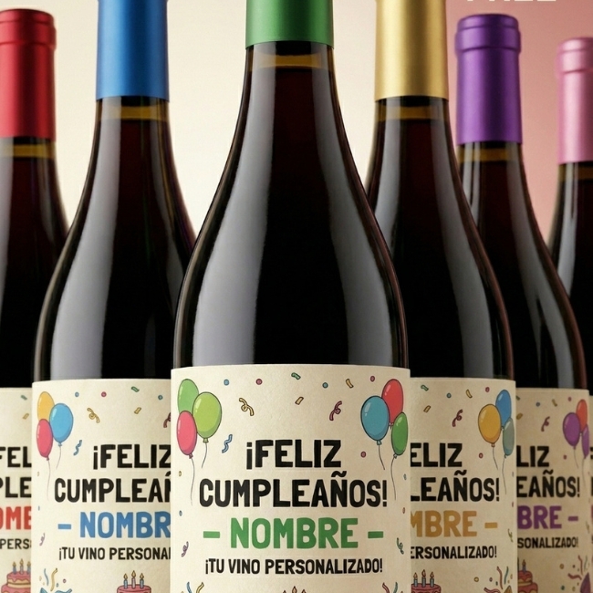 Botellas de vino personalizadas 5+1 | Diseña 5 y llévate 1 GRATIS. - Imagen 5 - Vinos personalizados