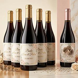 Botellas de vino personalizadas 5+1 GRATIS | Diseña 5 y llévate 1 gratis 1