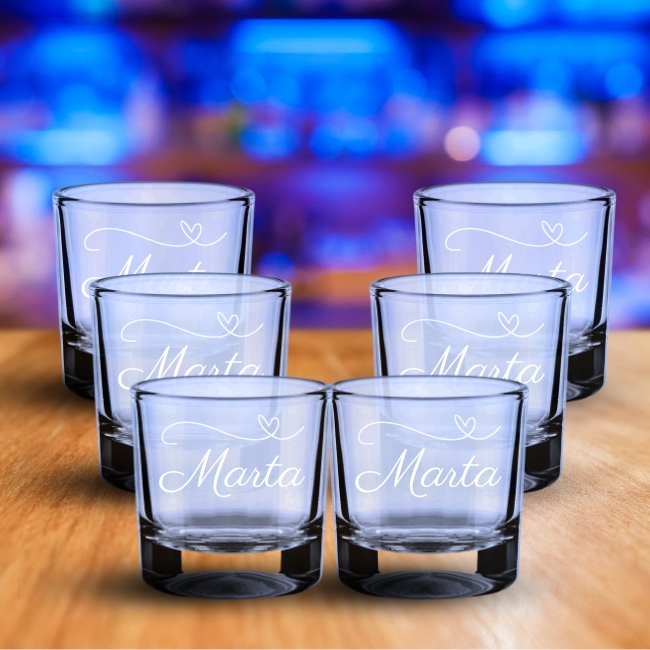 Pack de 6 chupitos Personalizados Iguales - Vino personalizado