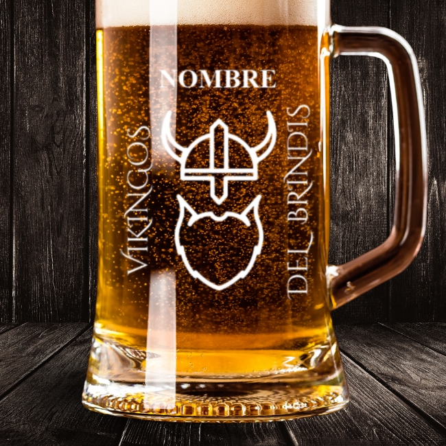 2 Jarras de Cerveza Personalizadas – Modelo Vikingos con Grabado Individual - Vista alternativa