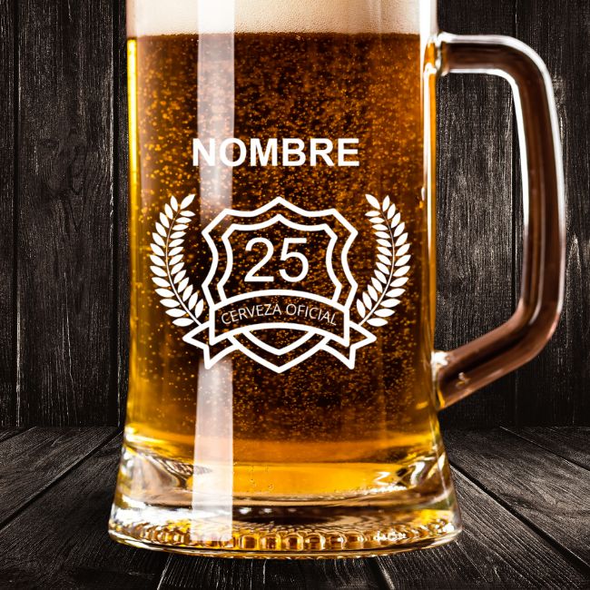 2 Jarras de Cerveza Personalizadas – Modelo Cerveza Oficial con Grabado Individual - Vista alternativa
