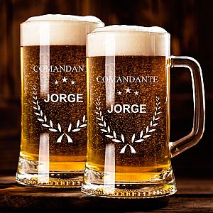 2 Jarras de Cerveza Personalizadas – Modelo Tropa Cervecera con Grabado Individual 1