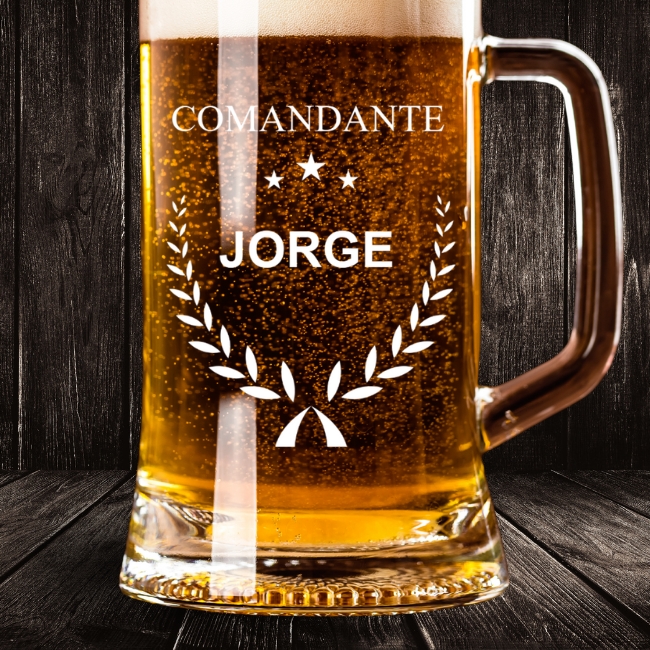 2 Jarras de Cerveza Personalizadas – Modelo Tropa Cervecera con Grabado Individual - Vista alternativa