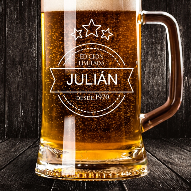 2 Jarras de Cerveza Personalizadas – Modelo Versión Exclusiva con Grabado Individual - Vista alternativa