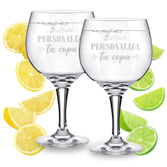 Kit Copa de gintonic personalizada - Set de 2 - Vino personalizado