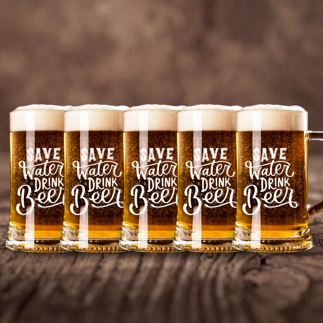 Pack 5 Jarras de cerveza personalizadas - Vista alternativa