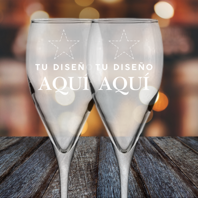 Copa Cava Elegance personalizada - Kit de 2 - Vista alternativa