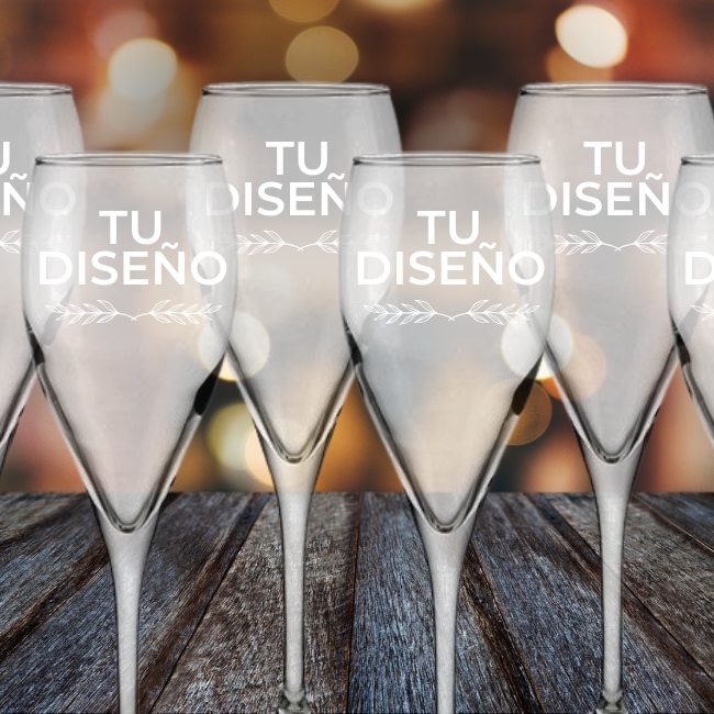 Copa Cava Elegance personalizada - Kit de 6 - Vista alternativa