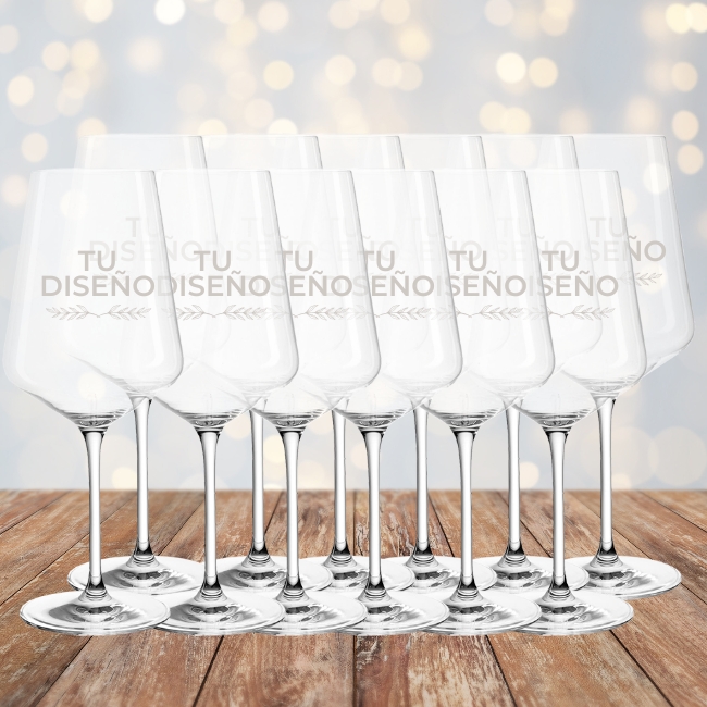 Copa de vino personalizada - Set de 12 - Vino personalizado