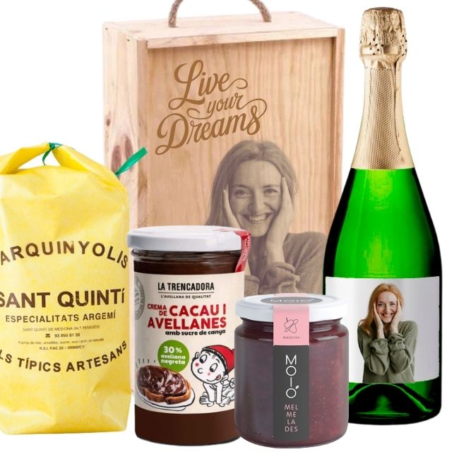 Lote nº 5  Cestas Gourmet Personalizadas  con Vino para regalar - Vista alternativa