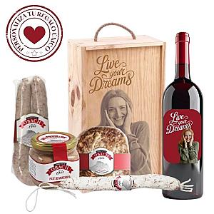 Lote nº 9 Cestas Gourmet Personalizadas con Vino para regalar 1