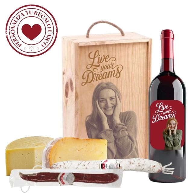 Lote nº 11 Cestas Gourmet Personalizadas con Vino para regalar - Vino personalizado