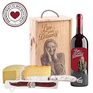 Lote nº 11 Cestas Gourmet Personalizadas con Vino para regalar 1