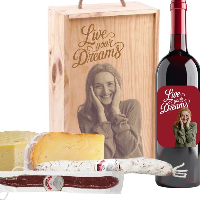 Lote nº 11 Cestas Gourmet Personalizadas con Vino para regalar - Vista alternativa