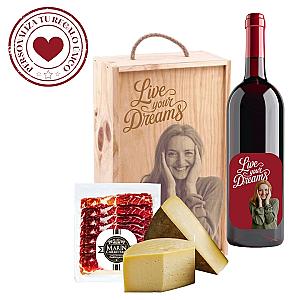 Lote nº 1  Cestas Gourmet Personalizadas con Vino para regalar 1