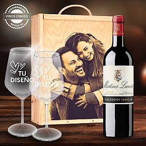 Kit de vino personalizado con caja y 2 copas – DOCa. Rioja 1