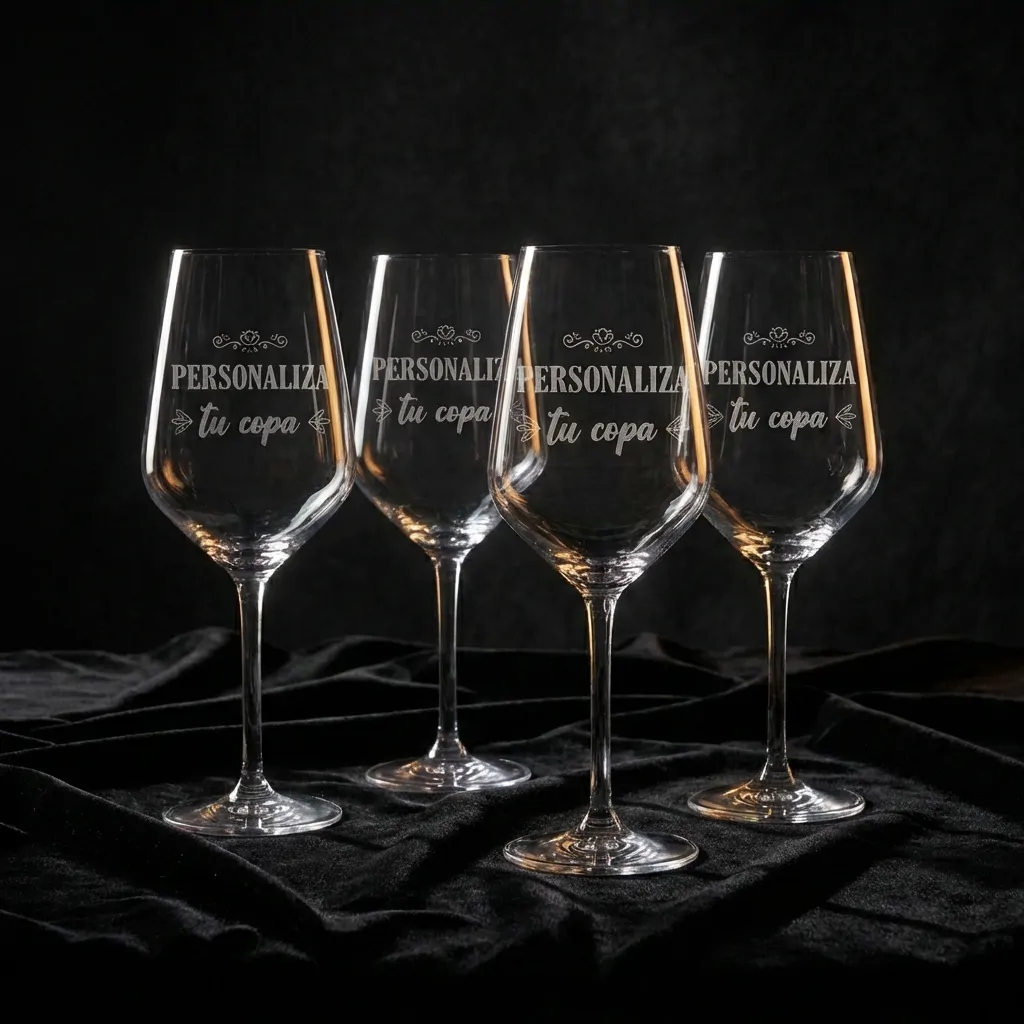 Cristalería Personalizada - Copas de Vino, Cava, GinTonic, Jarras y tazas grabados personalizados para regalos originales y únicos.