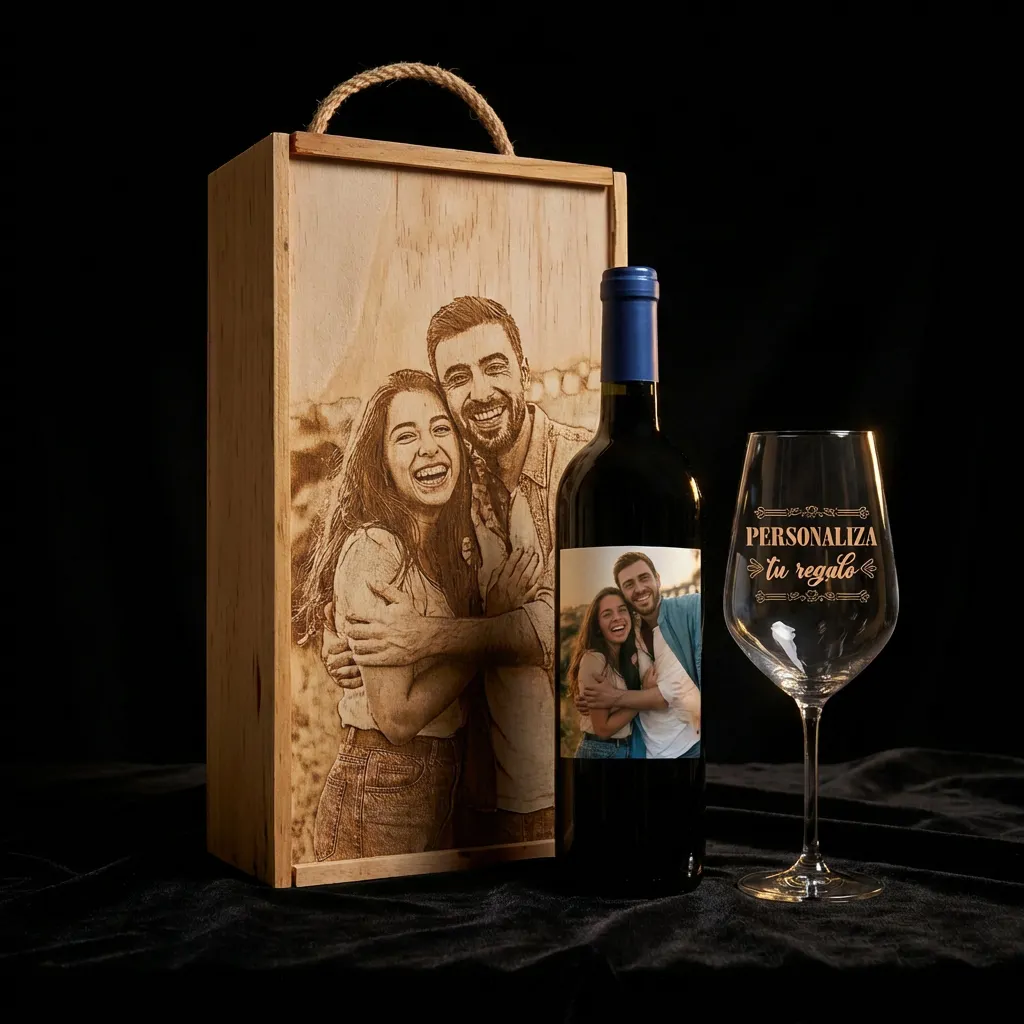 Para Padres - Regalos personalizados con vino para sorprender a papá.