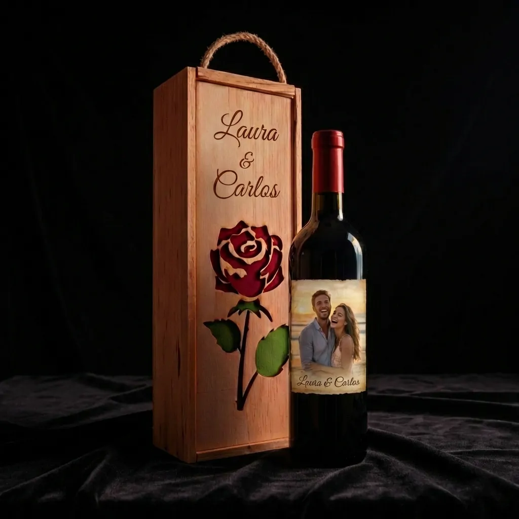 Para Madres - Detalles con vino personalizado para emocionar a mamá.